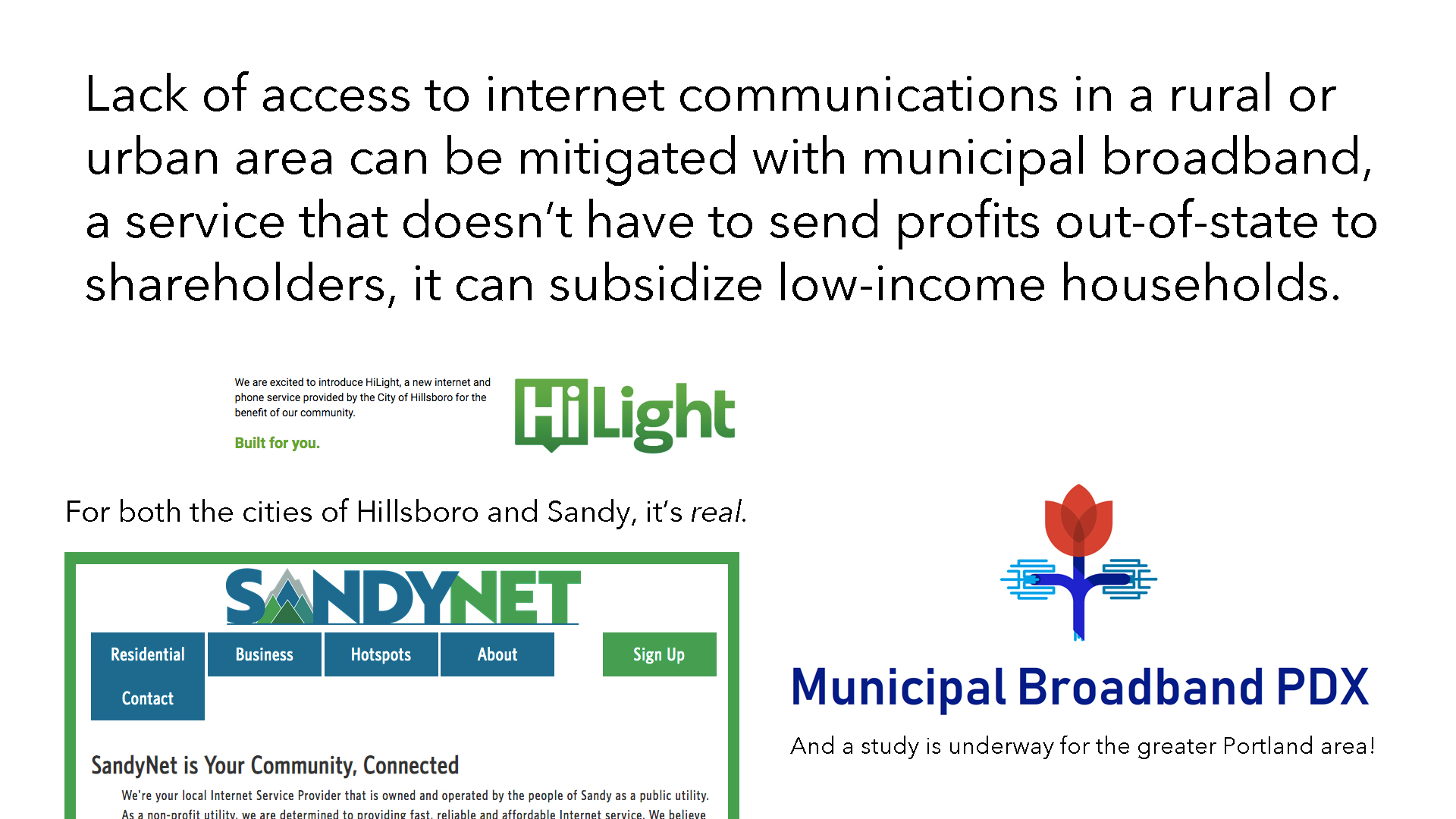 Municipal broadband