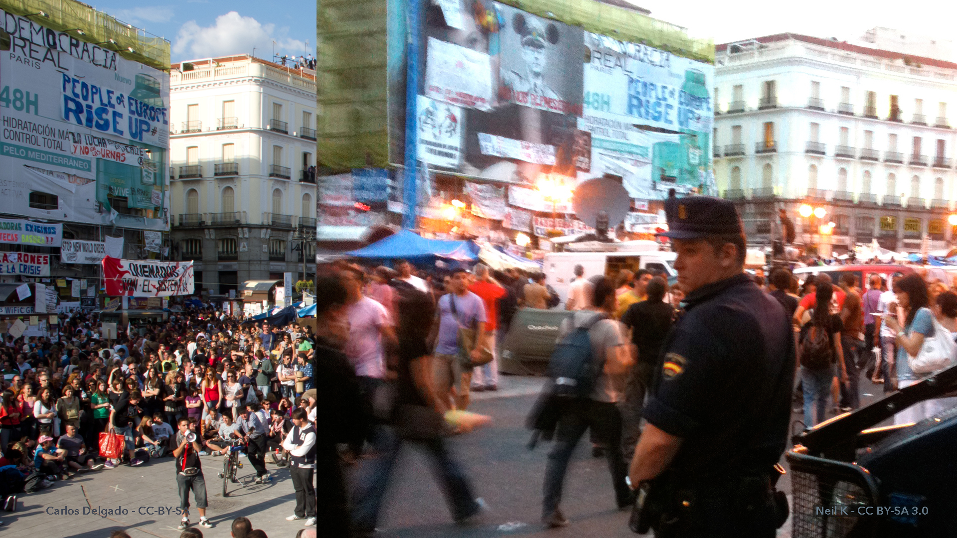 15-M protest in the Puerto del Sol