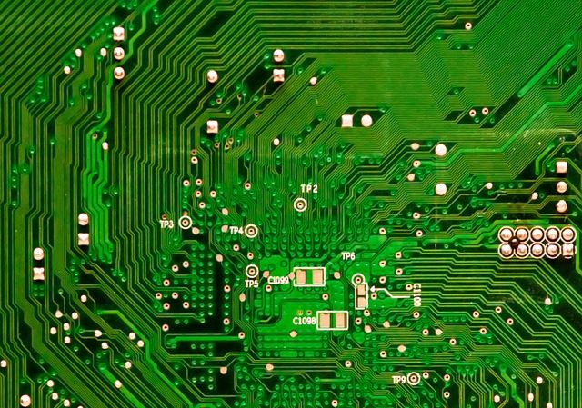 Patterns of a circuit board.